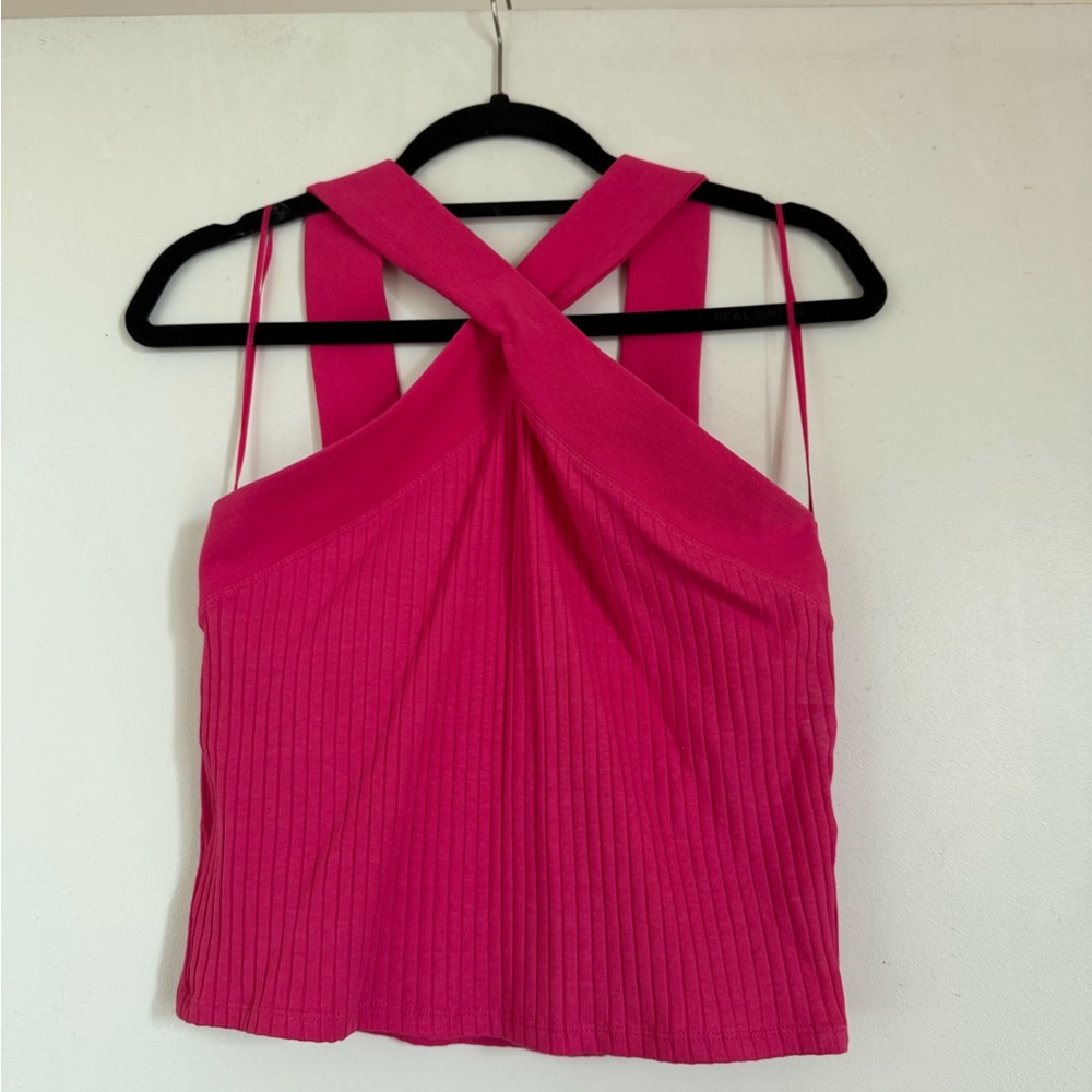 Zara Pink Ribbed Women's Top NWOT